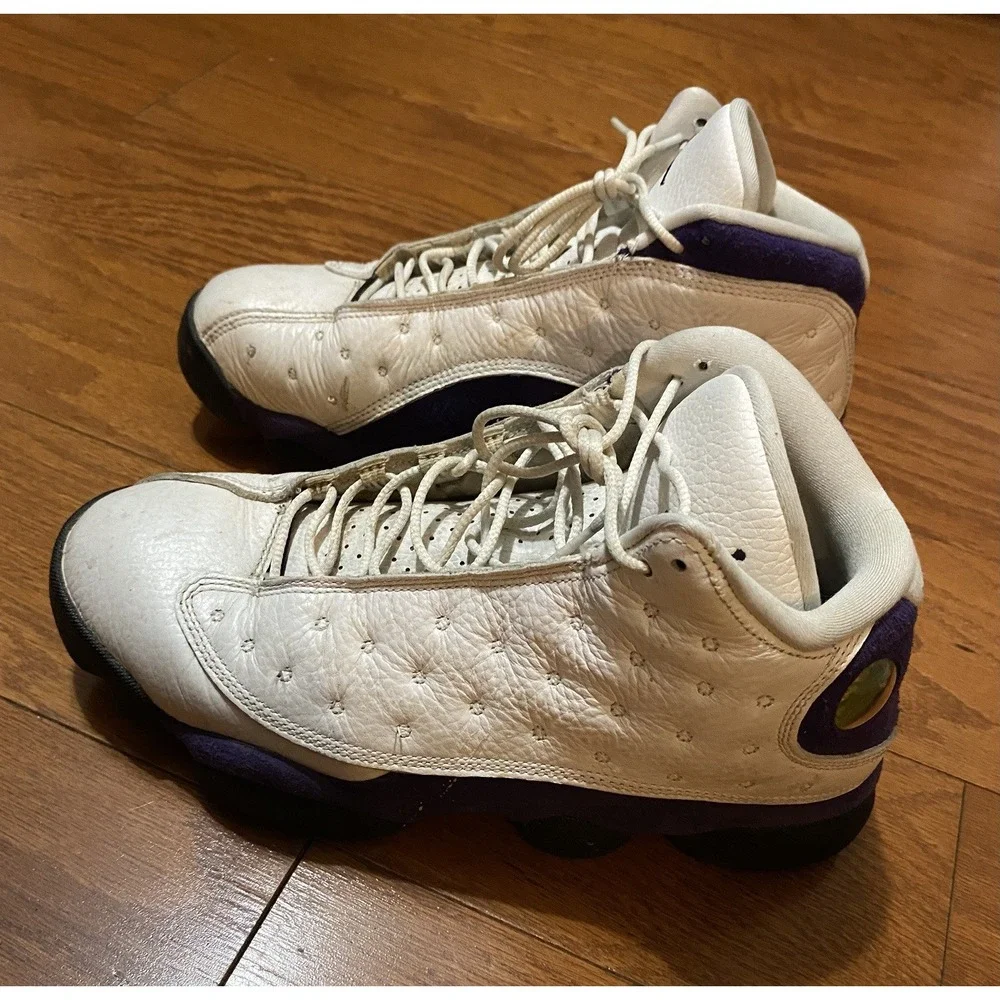 Mens Size 9.5 - Nike Air Jordan 13 Retro Lakers Purple 2019 (414571-105) No Box